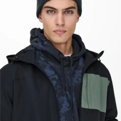 Only & Sons Veste Zippée Malik -Only & Sons shop 22020903 dark navy only sons 4