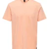 Only & Sons Tee Shirt Max Life -Only & Sons shop 22025208 peach nectar only sons