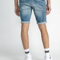 Petrol Bermuda Jeans -Only & Sons shop sho003 stone heavy petrol 2